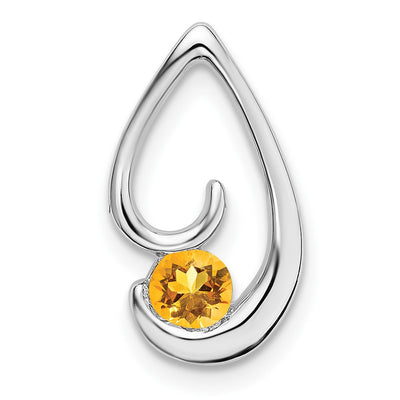 14K white gold citrine chain