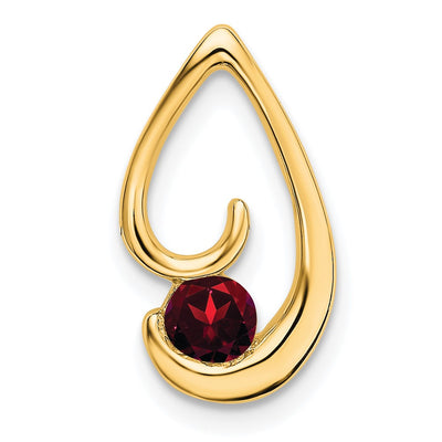 14K gold garnet chain