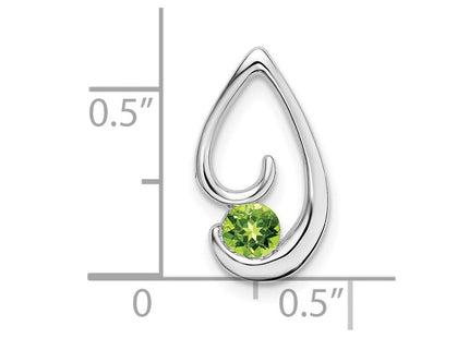 14k White Gold Peridot Chain Slide (Style PM7145)