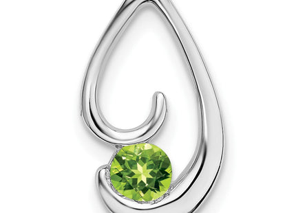 14k White Gold Peridot Chain Slide (Style PM7145)