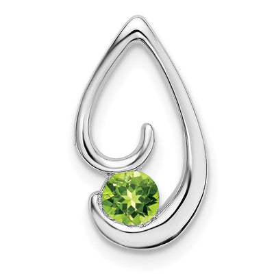 14K white gold peridot chain