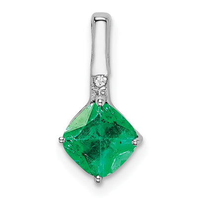 14K white gold diamond pendant