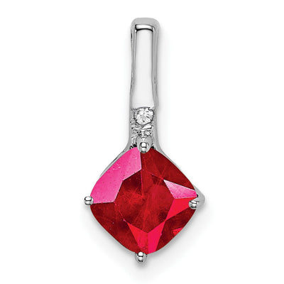 14K white gold diamond pendant