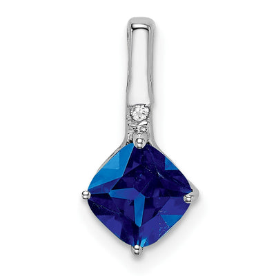14K white gold diamond pendant