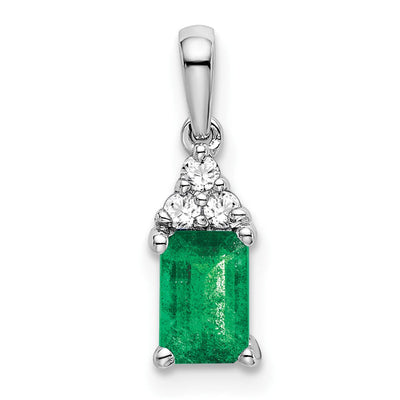 14K white gold diamond pendant