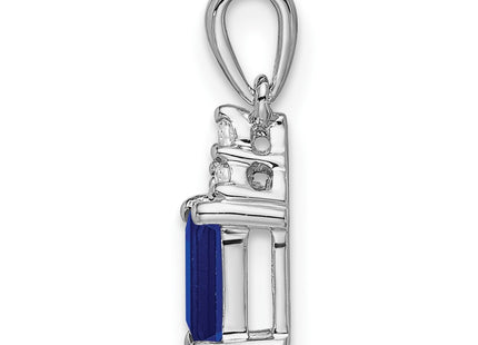 14K white gold diamond pendant, alternate view