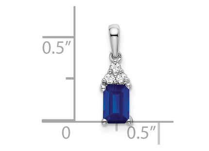 14K white gold diamond pendant, another view