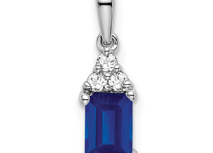 14K white gold diamond pendant