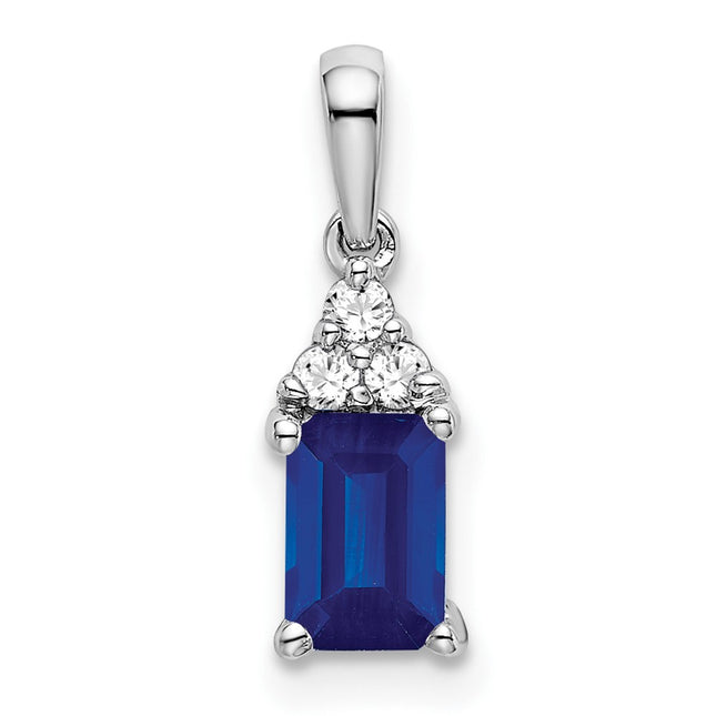 14K white gold diamond pendant