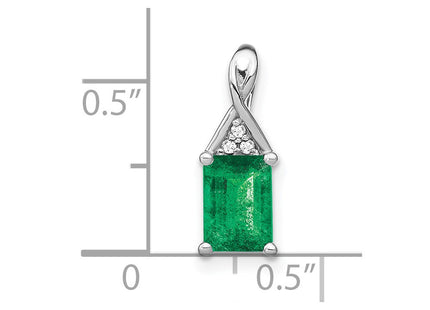 14K white gold diamond pendant, another view