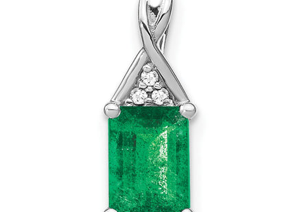 14K white gold diamond pendant