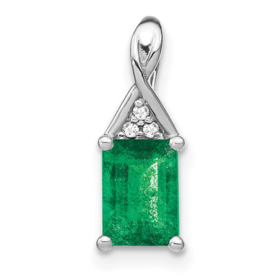 14K white gold diamond pendant