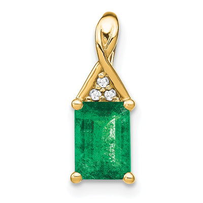 14K gold diamond pendant