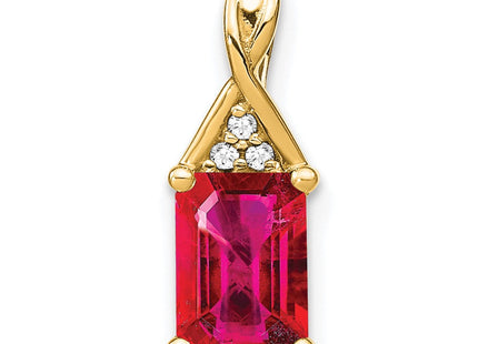 14K white gold diamond pendant