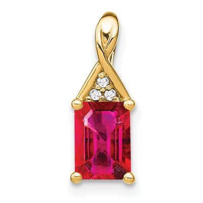 14K white gold diamond pendant