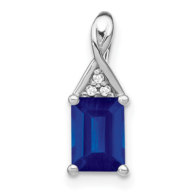 14K white gold diamond pendant