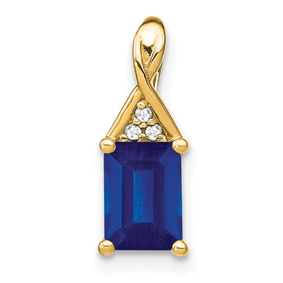 14K gold diamond pendant