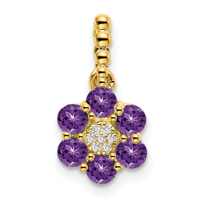 14K gold diamond pendant