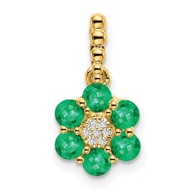 14K gold diamond pendant