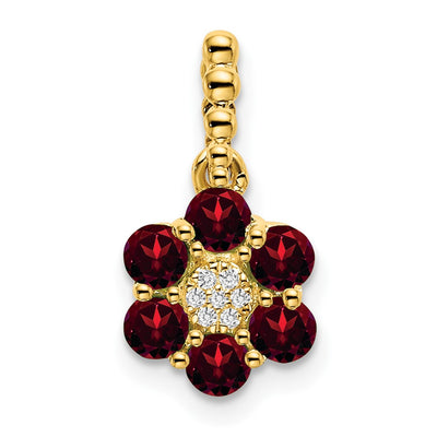 14K gold diamond pendant