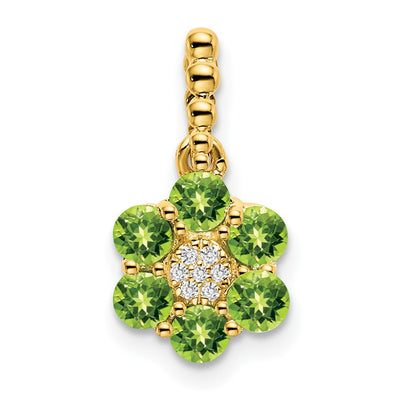14K gold diamond pendant