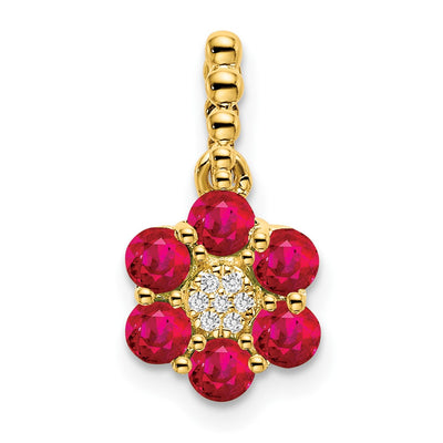14K gold diamond pendant