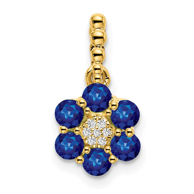 14K gold diamond pendant