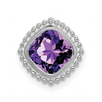14K white gold amethyst chain