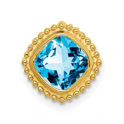 14K gold blue topaz chain