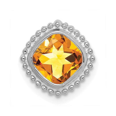 14K white gold citrine chain