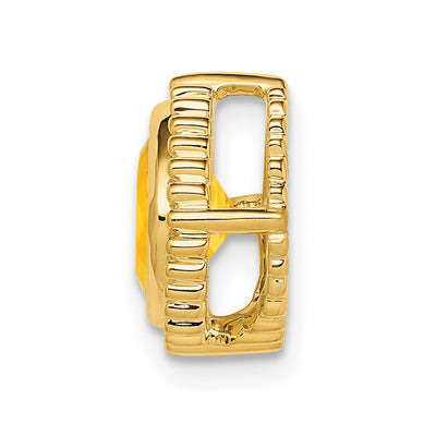 14K Cushion Citrine Chain Slide