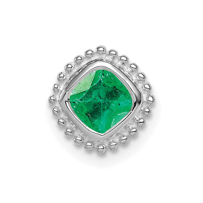 14K white gold emerald chain