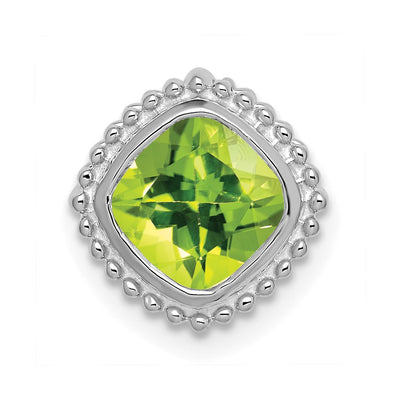 14K white gold peridot chain