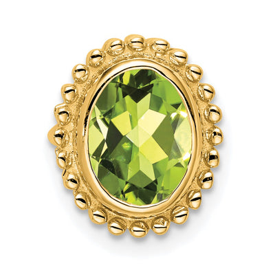 14K gold peridot oval chain