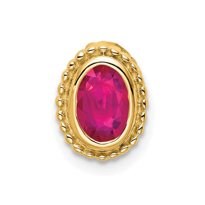 14K gold ruby oval chain