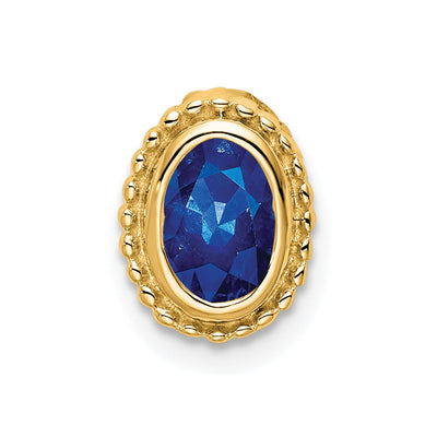 14K gold sapphire oval chain