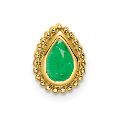 14K gold emerald chain