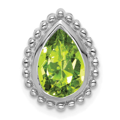 14K white gold peridot chain