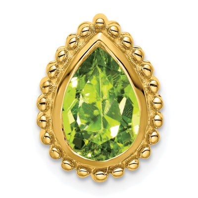 14K gold peridot chain
