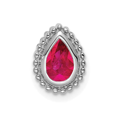 14K white gold ruby chain