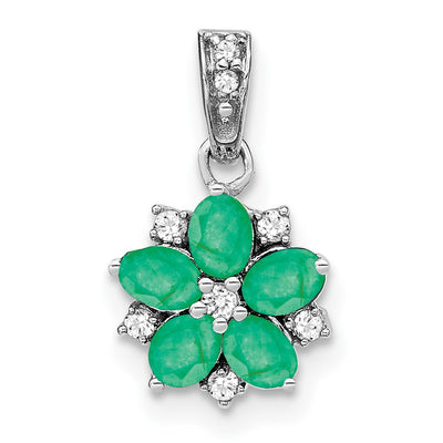 14K white gold diamond pendant