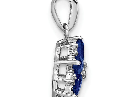 14K white gold diamond pendant, alternate view