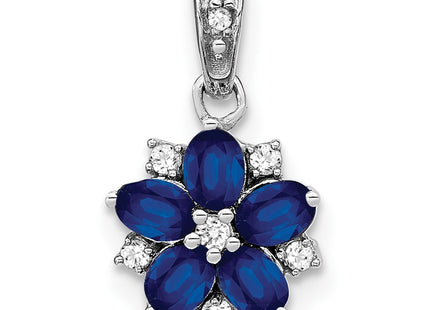 14K white gold diamond pendant