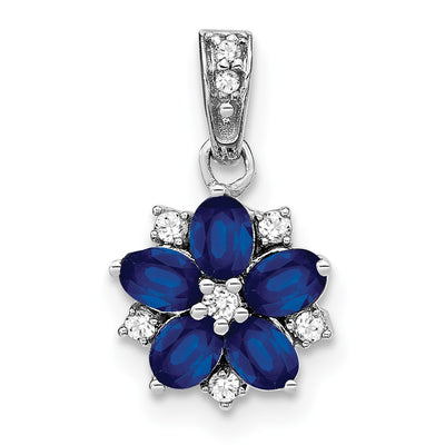 14K white gold diamond pendant