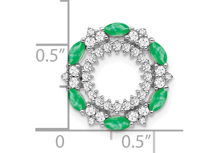 14K white gold diamond circle chain, alternate view