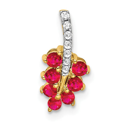 14K gold diamond leaf chain