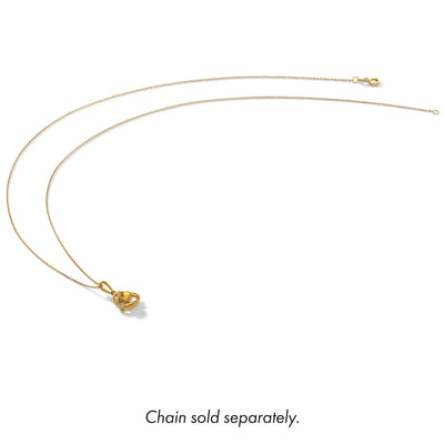 14K Citrine Triangle Pendant