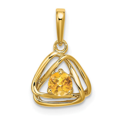 14K gold citrine pendant
