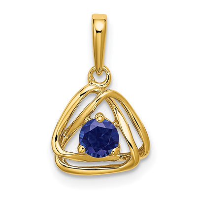 14K gold sapphire pendant