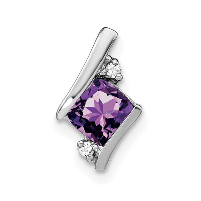 Sterling silver diamond pendant